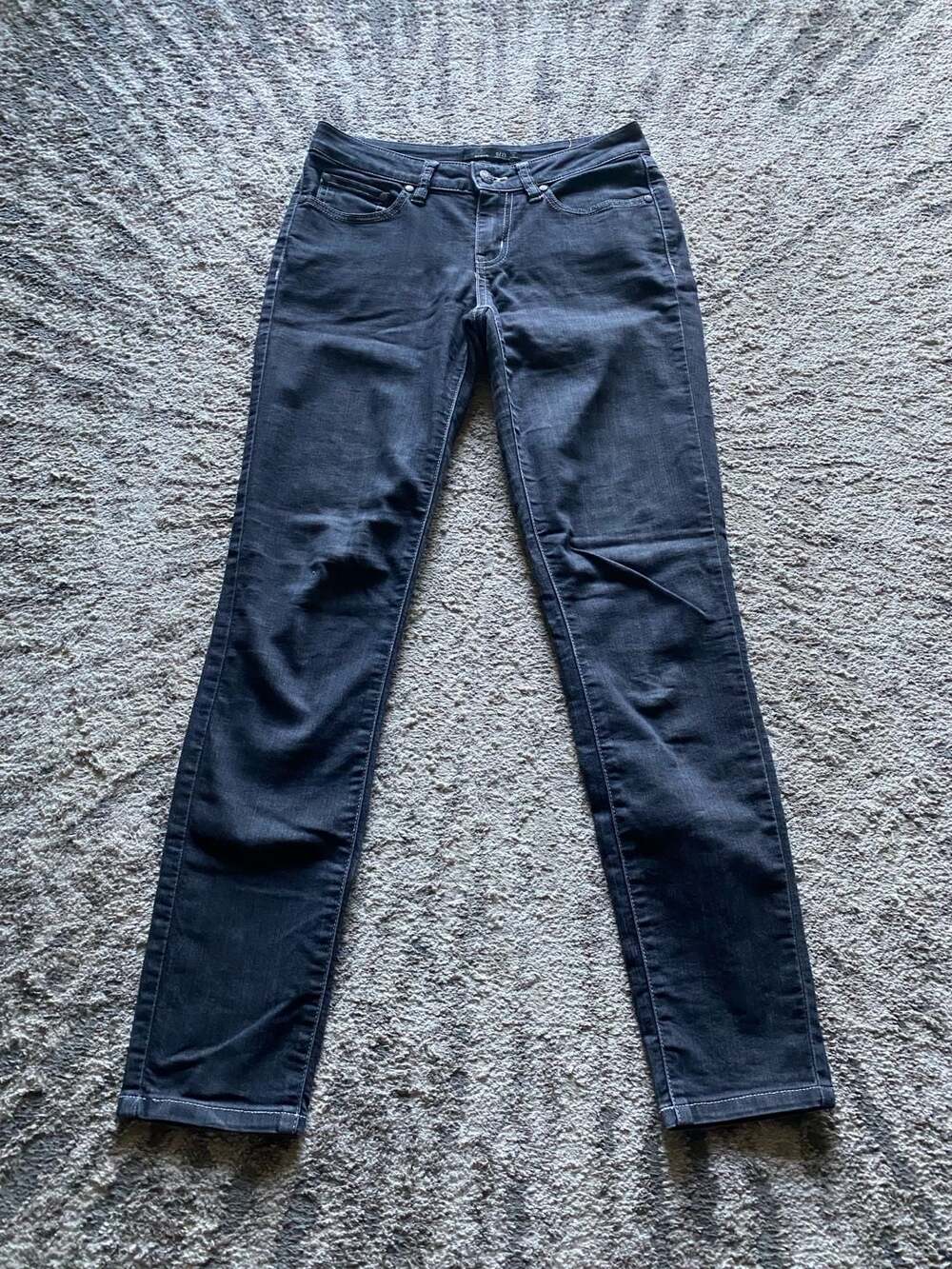 prAna Women's 0/25 Short Inseam Gray Skinny Denim Jeans